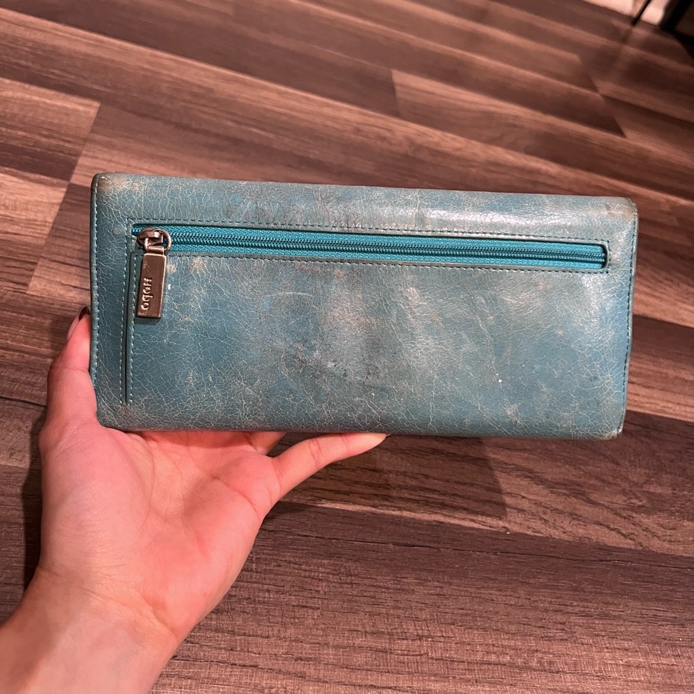 HOBO Blue Leather Wallet